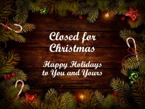 Christmas opening & closing times